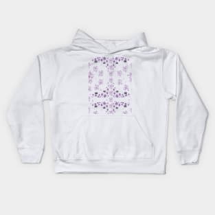 Purple Flower Pattern Design/ Floral Patterns are designs Kids Hoodie